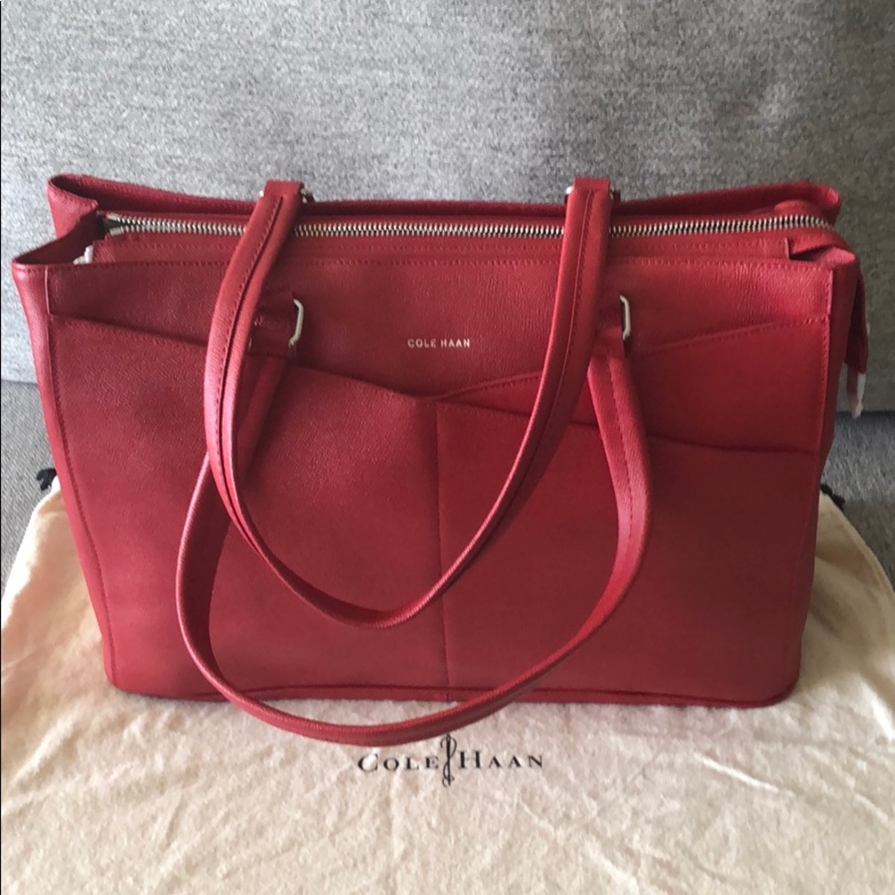 Cole Haan tote. New! Red leather